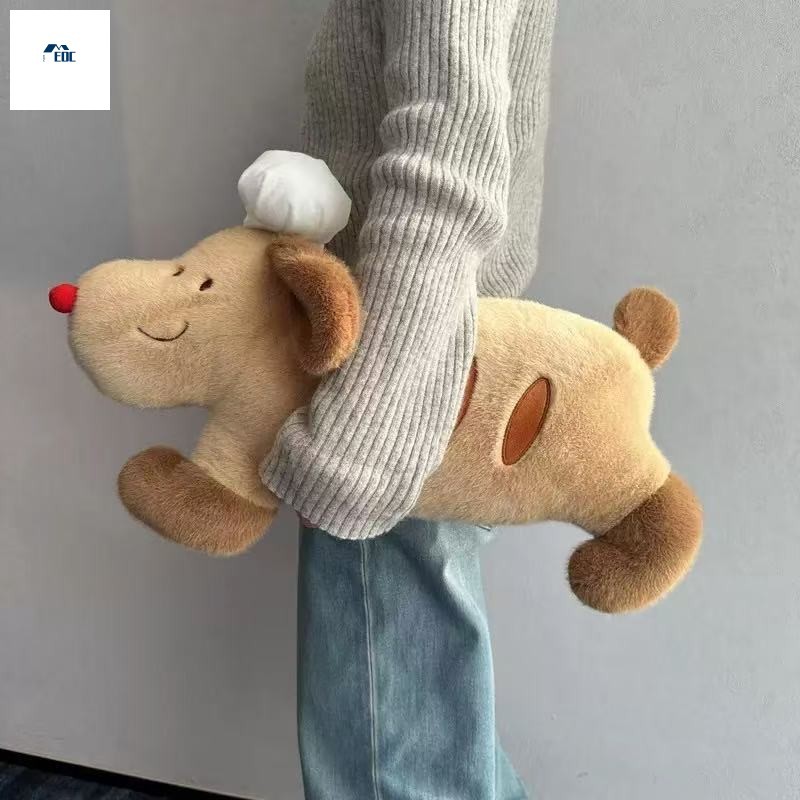 Bread Baguette Dog Doll Plush Toy - เบาะรักษาสําหรับเล่นลูกสุนัขและการนอนหลับ