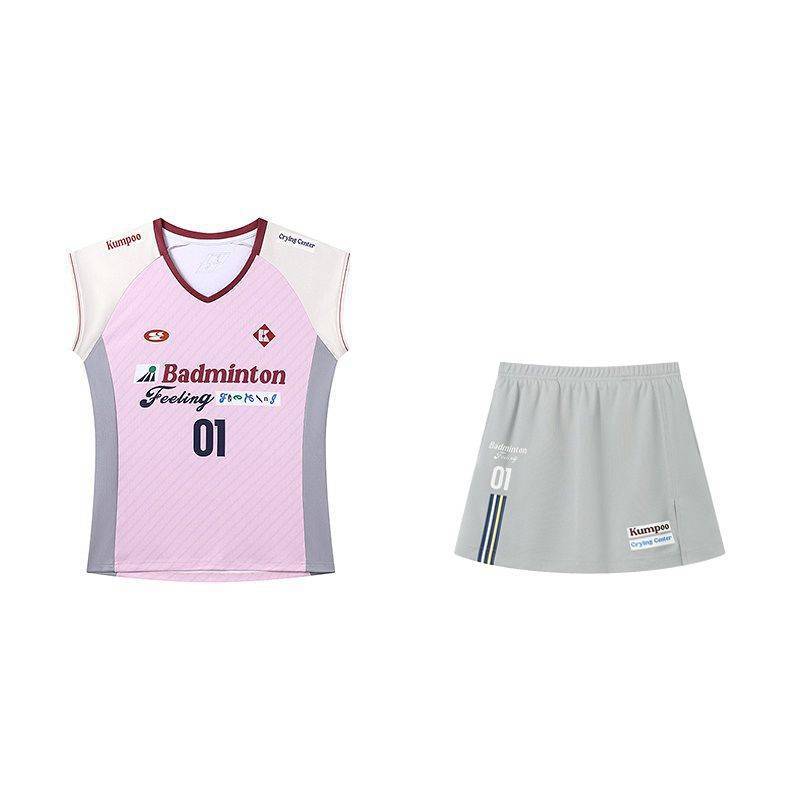 2026 Joint Center Cute Polka Dot Badminton Clothes Outfit American Badminton Suit Female Flounced Sl