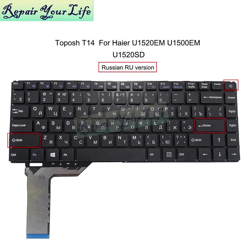 US ภาษาอังกฤษรัสเซียคีย์บอร์ดสําหรับ Haier U1520 U1520EM U1500EM U1520SD U1530EM, USA คีย์บอร์ด K280