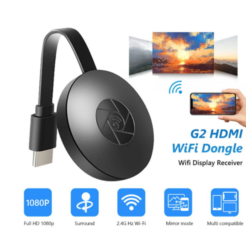 Chromecast G2 TV Streaming Wireless Miracast Airplay Chromecast HDMI Dongle Display Adapter Burstod