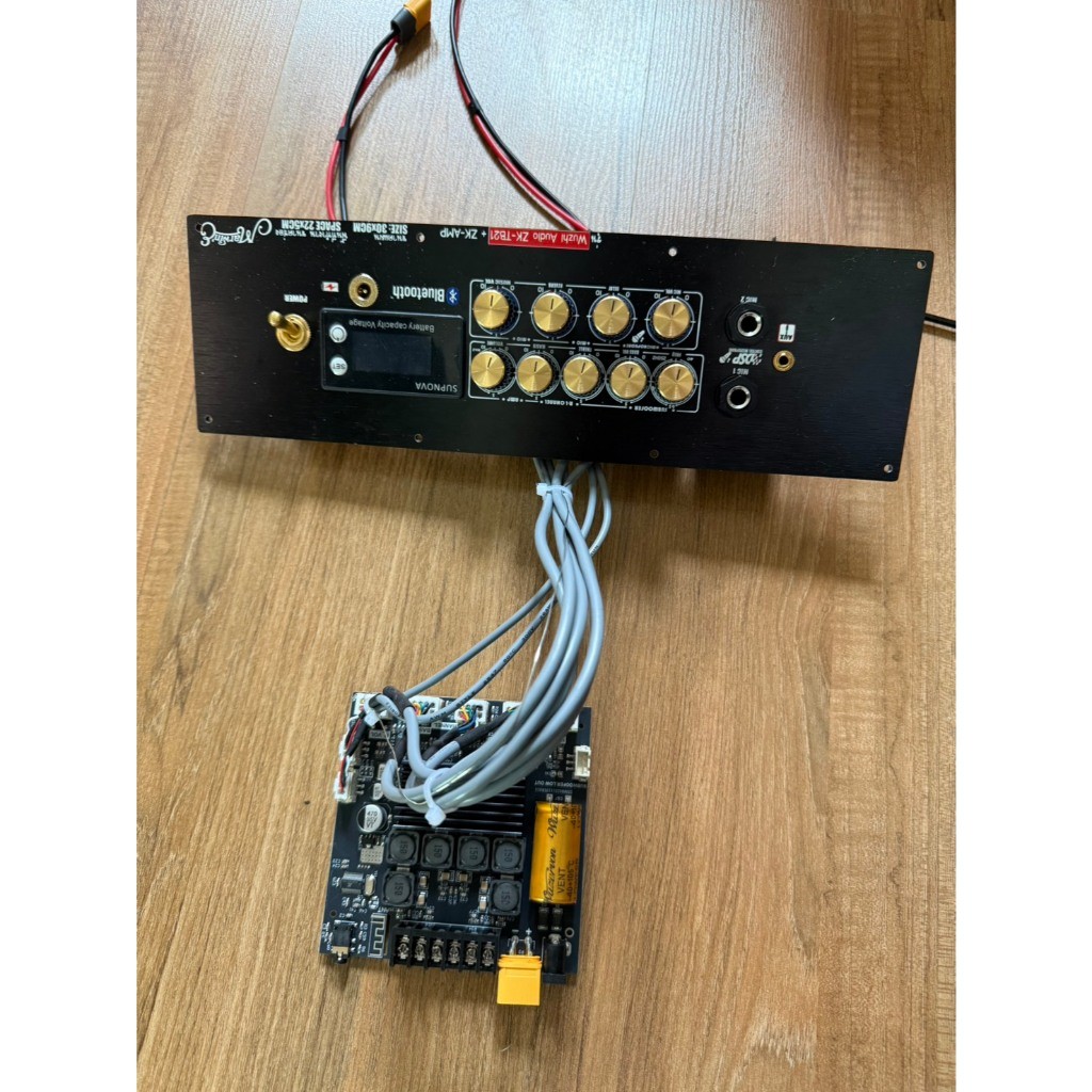 ชุดเพลท tb21f ย้ายวอลุ่ม + ปรีไมค์ zk amp
