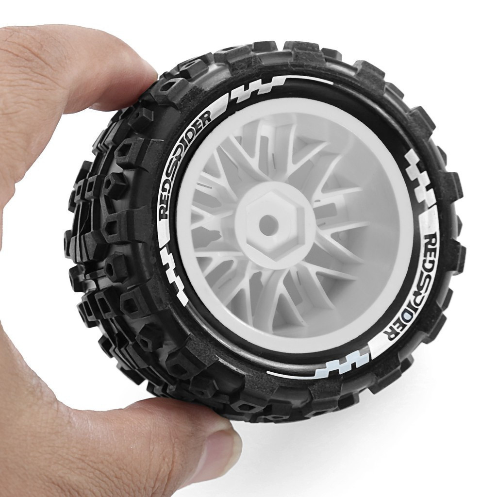 4 ชิ้น 75 มิลลิเมตรรถบรรทุกมอนสเตอร์ยาง 12 มิลลิเมตร Hex สําหรับ 1/16 1/18 ARRMA 2 วินาที TYPHON GRO
