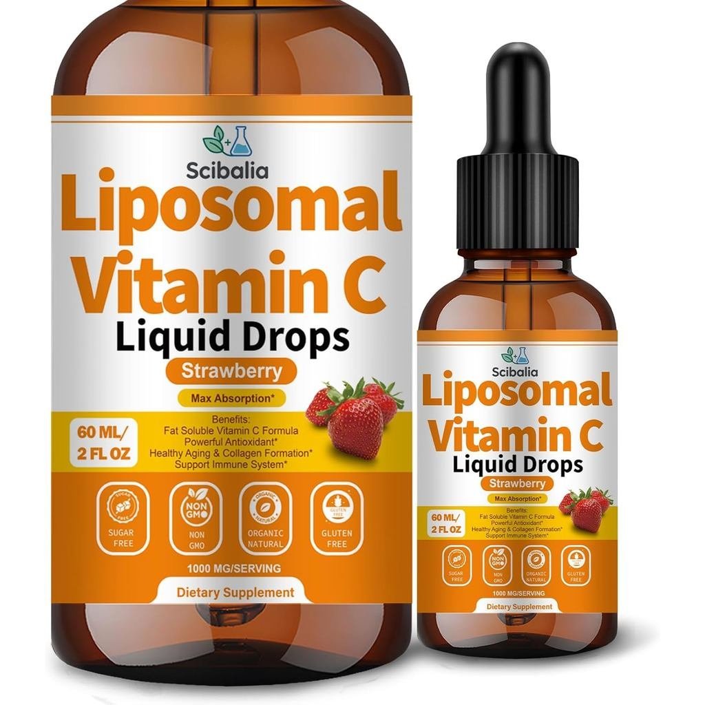 ผลิตภัณฑ์ละลายคอลลาเจน 1,000 มก. วิตามิน Lipid Drops ดูดซับ Elderberry 丨 C Support Effect วิตามินซีส
