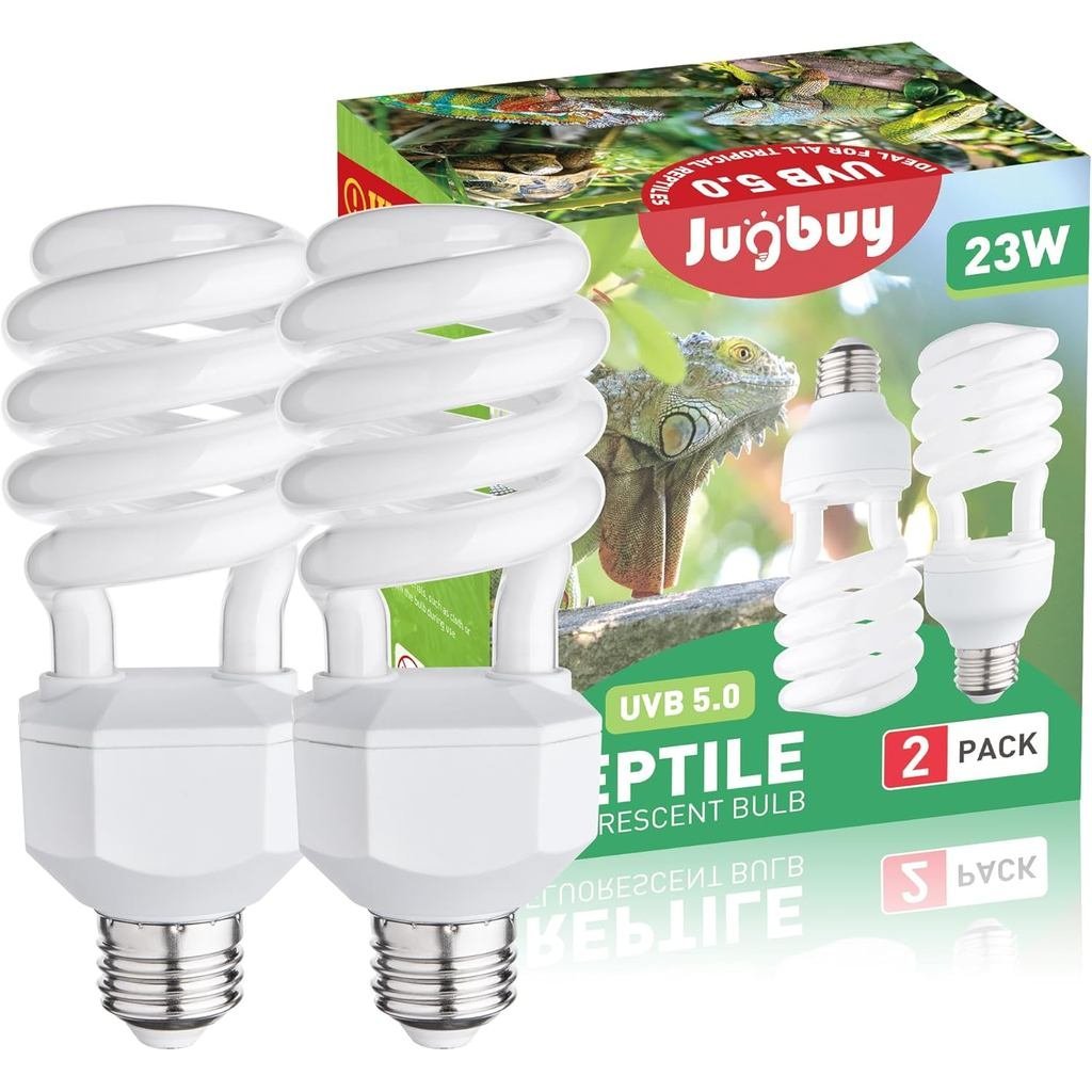 UVB สัตว์เลื้อยคลานหลอดไฟ 10.0, 23W UV Spiral Compact Florescent Terrarium โคมไฟเะสําหรับทะเลทรายสัต