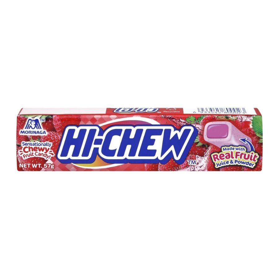 ไฮ-ชิว ลูกอมเคี้ยวหนึบสตรอเบอร์รี่ Hi-Chew Chewy Strawberry Candy 57g.