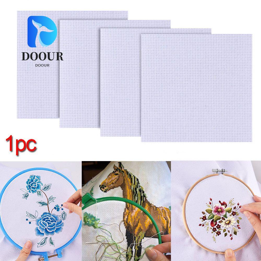 DOOURPH Aida Cloth DIY Craft Canvas งานปักเย็บผ้า