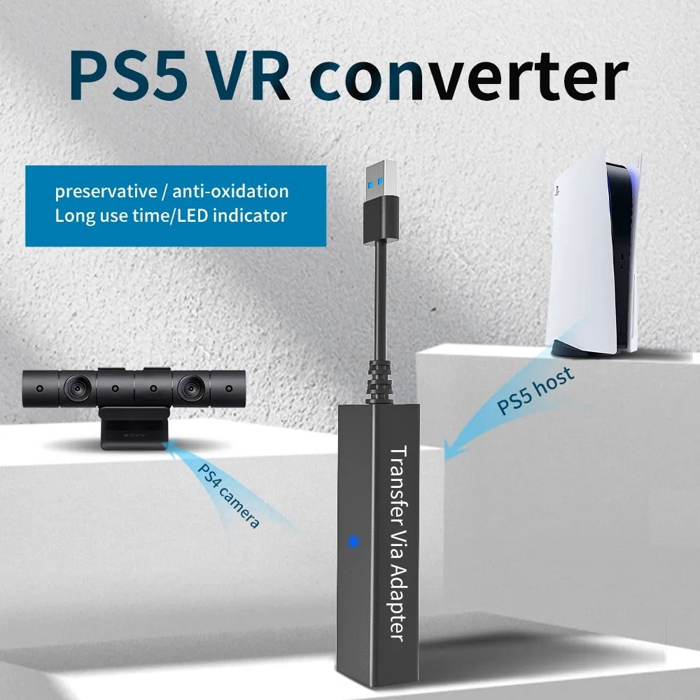 P PS5 VR อะแดปเตอร์ ps5 VR อะแดปเตอร์สาย usb3.0 ชายหญิง ps4 ถึง PS5 สายอะแดปเตอร์ VR