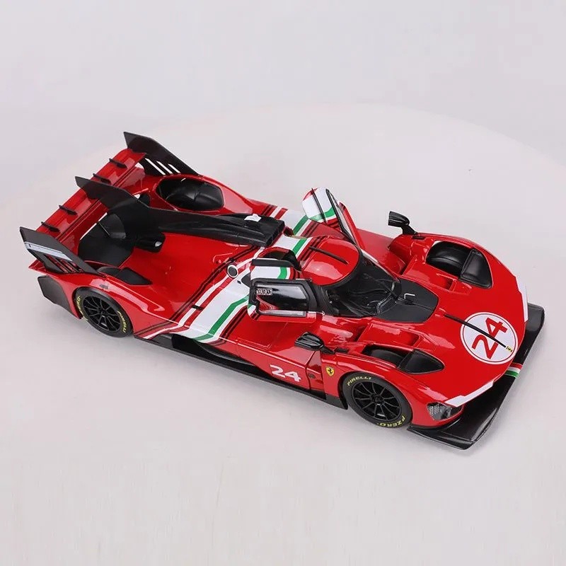 ระหว่างระหว่าง 1: 18 Ferrari 499P Le Mun 24 ชั่วโมง Endurance Race Alloy Car Model Collection * 3072