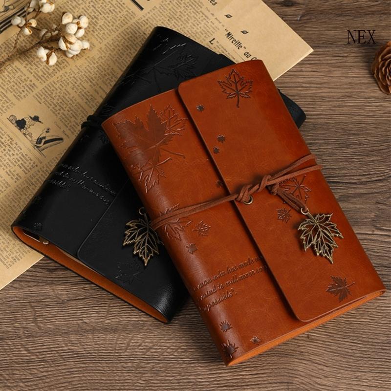 NEX A 6 Travel Notebook Maple Leaf Notebook Retro Journal Notebook สําหรับเขียน