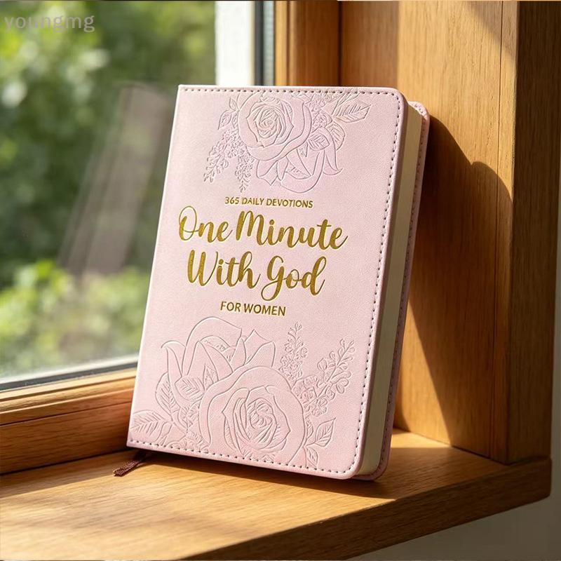 [YG] 365 วันรายวันสวดมนต์หนังสีน้ําตาลและสีชมพูโน้ตบุ๊คแบบพกพาทุกวัน Devotional Journal Faith อุปกรณ