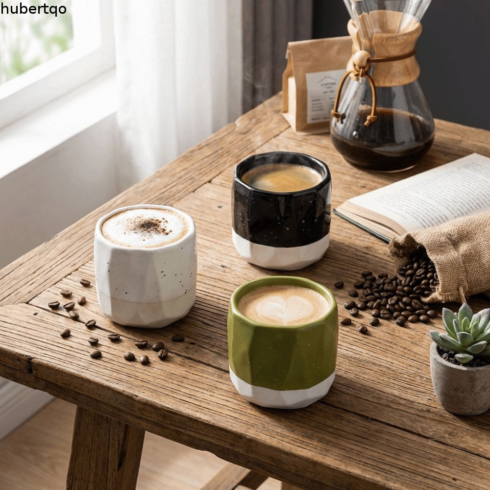 แก้วกาแฟเซรามิกฮับเทอร์, ถ้วยชาทนความร้อนวินเทจ, ถ้วยน้ําแฮนด์เมดสร้างสรรค์ถ้วยเอสเปรสโซที่บ้าน