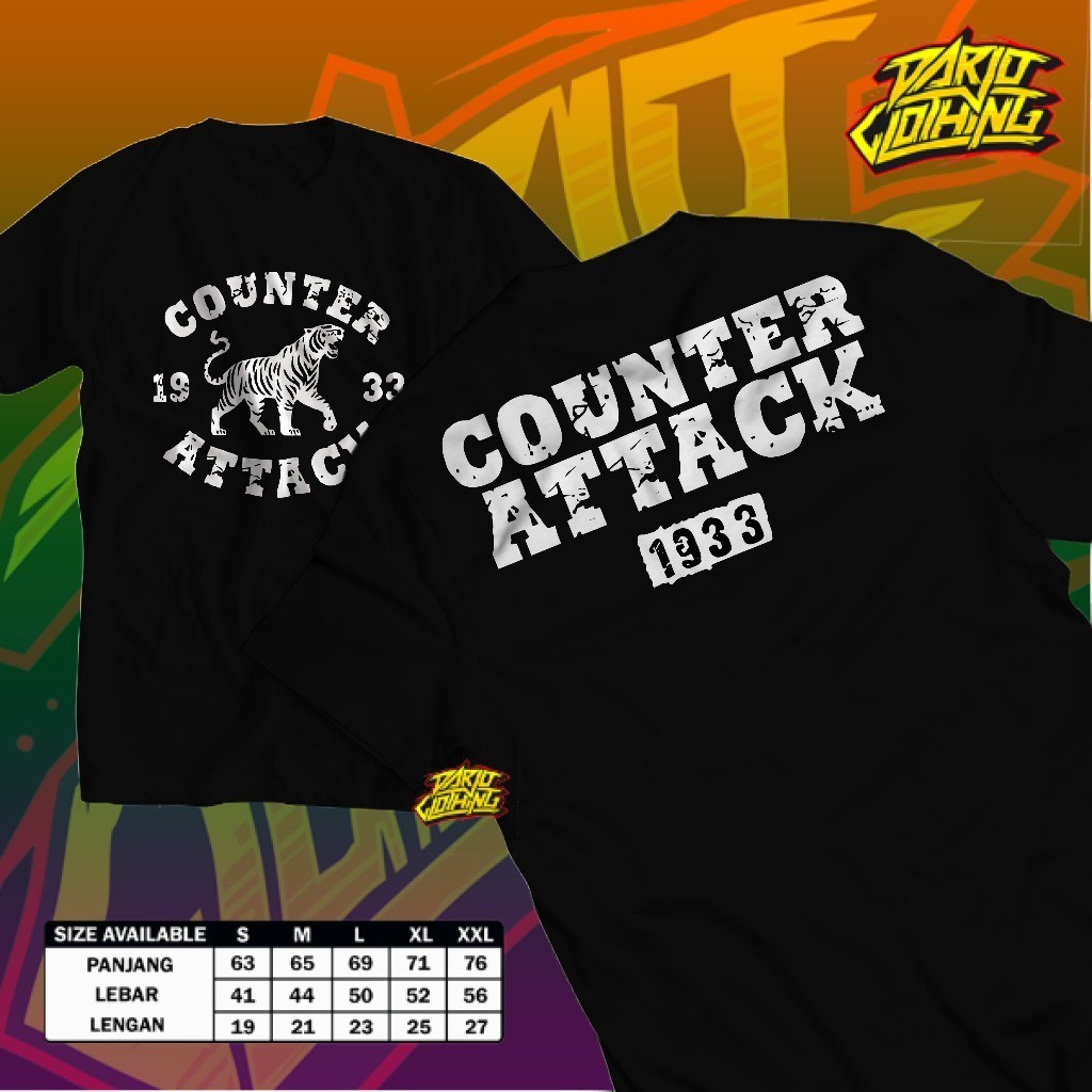 Counter Attack 1933 Cotton Combed 30s เสื้อยืด Unisex