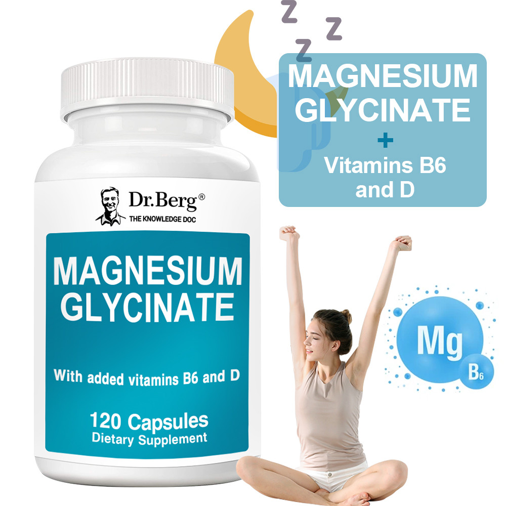 Dr.Berg Magnesium Glycinate อาหารเสริม,รองรับกล้ามเนื้อ,Nerve,Bone Health,รองรับการจัดการความเครียด