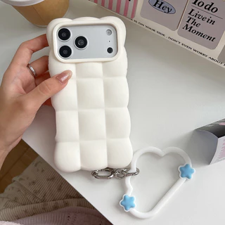 สีทึบดาวเมฆโซ่ซิลิโคนเคสโทรศัพท์สําหรับiPhone 17 Pro Max 16 Pro Maxกันกระแทกป้องกันปลอก