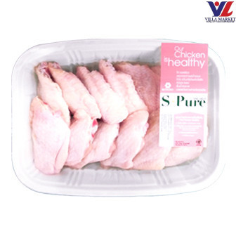 [สินค้าส่งด่วน] [5713] S-Pure Chicken Wings ปีกกลาง ผ่า 250g