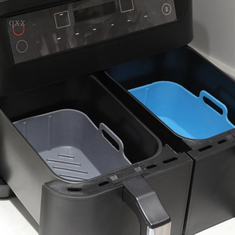 CH* Square Air Fryers ซิลิโคน Stick Liners เปลี่ยน Air Fryers ตะกร้านํากลับมาใช้ใหม่ถาดอบเครื่องล้าง