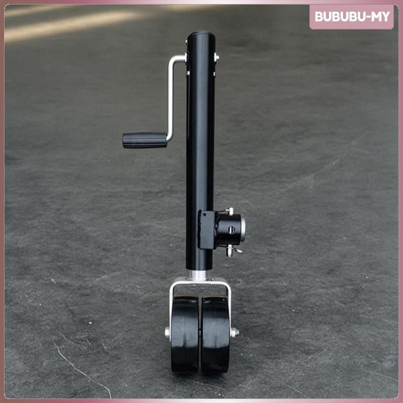 [BubuMY] Trailer Jack Swivel Caster Side Crank Trailer Jack with double Black Plate