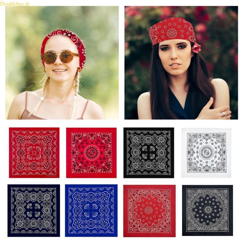Doublebuy Floral Bandana Head Scarf Hip Hop Halloween Turbans Head Scarf สําหรับ Rapper