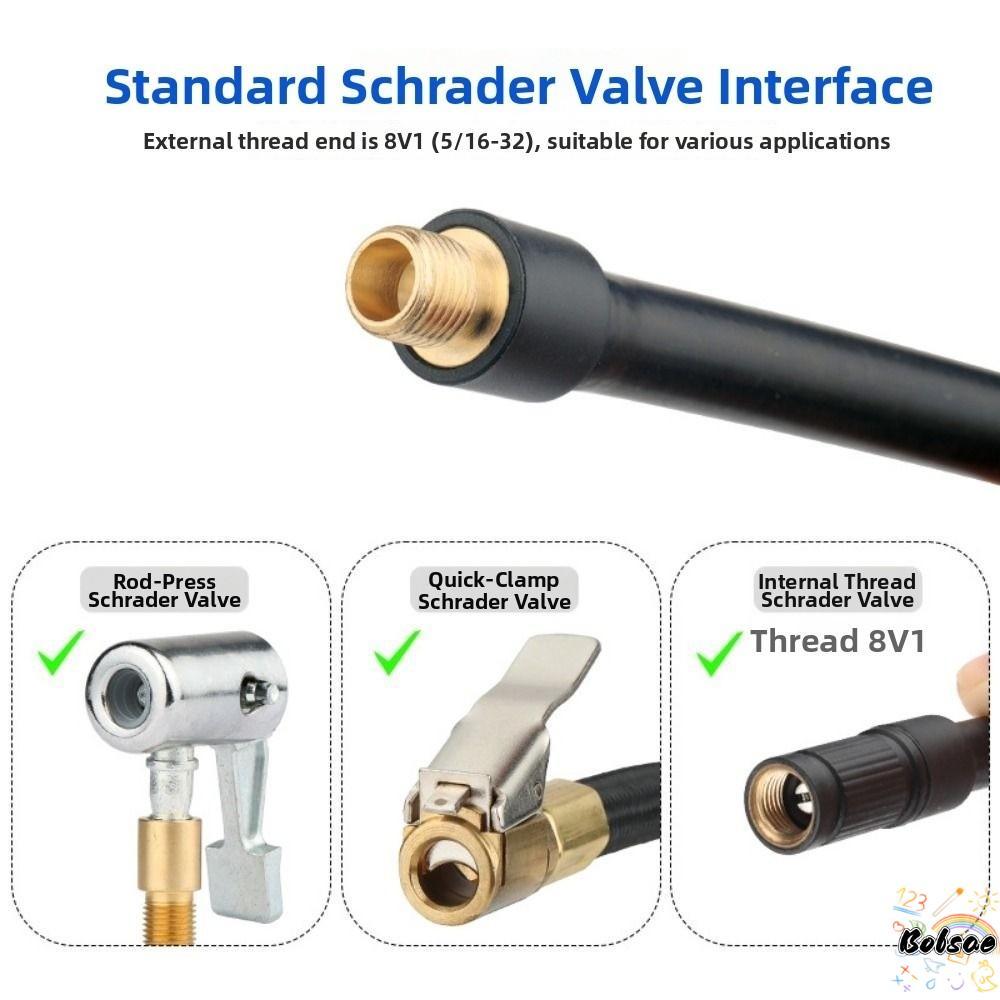 BOLSACF ท่อภายนอก, 17/30/50 ซม.8V1 ด้าย Air Pump Extension, คุณภาพสูง EPDM ท่อ Tube Connector สําหรั