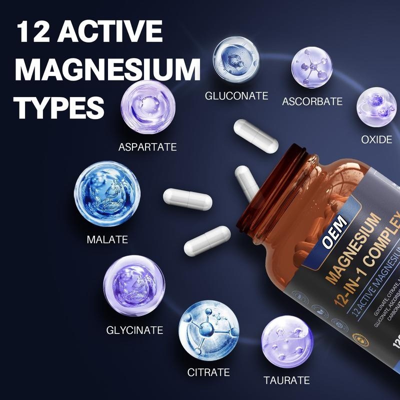 Tk Beauty District 12 in 1 Magnesium Glycinate Capsules แคปซูลคอลลาเจน Apple Cider Vinegar Capsules
