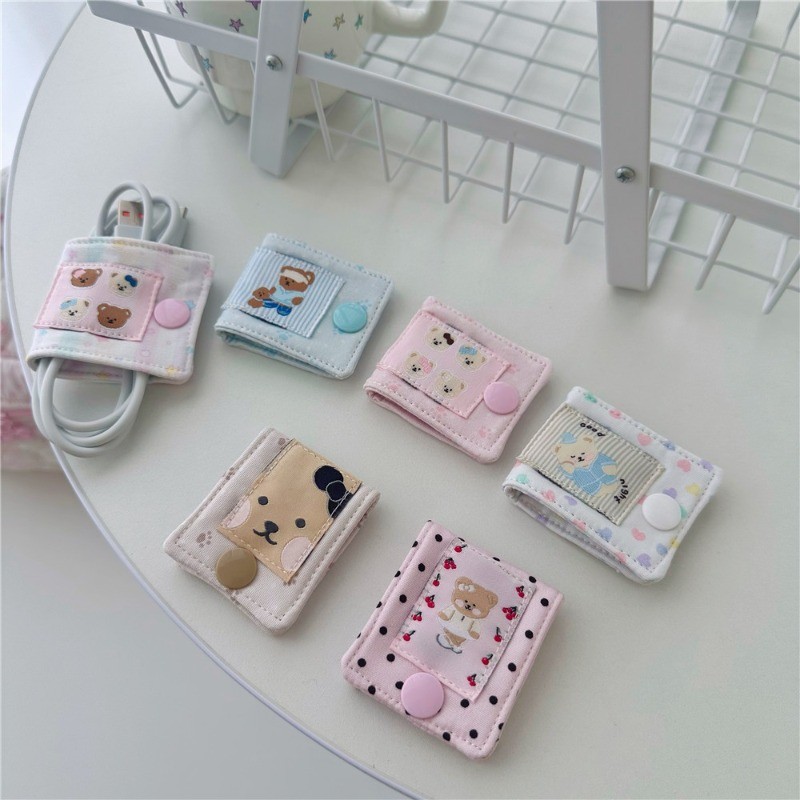 Cable Organizer สายหูฟัง Hub Anime Organizer Data Cable Organizer Clip Bear
