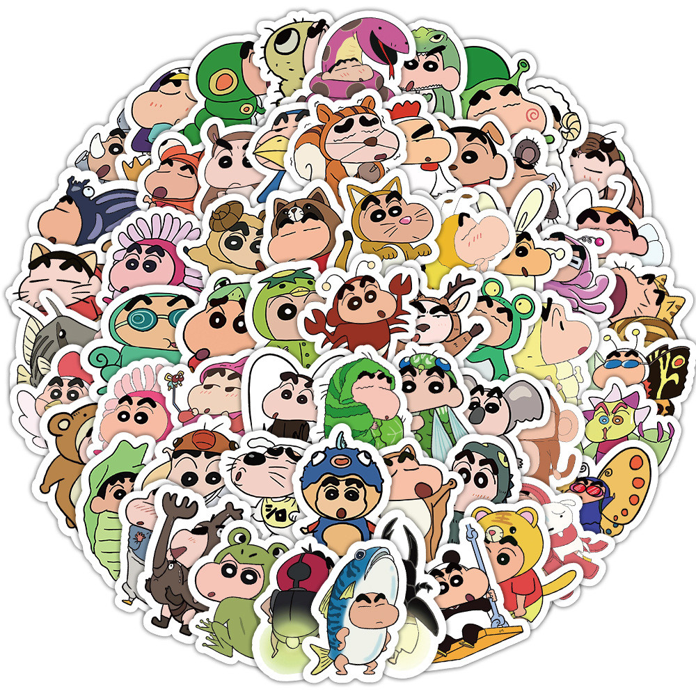 Crayon Shinchan สัตว์คอสเพลย์กันน้ําพรีเมี่ยมวัสดุ PVC สําหรับแล็ปท็อป Tumbler กระเป๋าเดินทาง