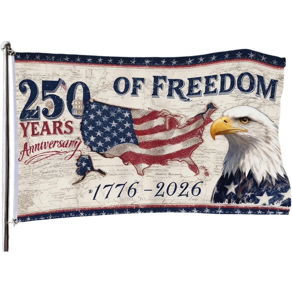 American 250 Years of Freedom Flag 1776-2026 American 250 Anniversary Party ตกแต่ง 250th USA Indepen
