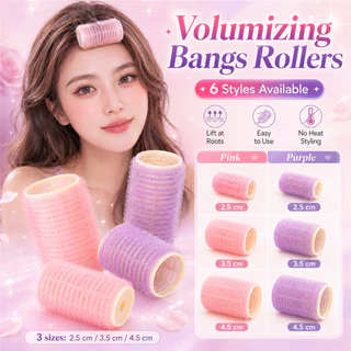 ลูกกลิ้งผมแบบมีกาวในตัว Heatless Hair Curlers Air Bangs Curling Roller ผู้หญิง Lazy Curler