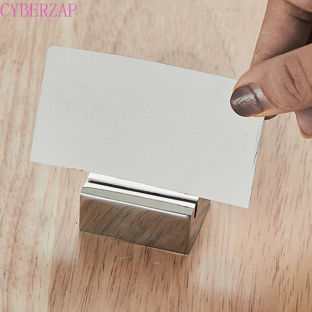 CYBERZAP Card Holder, Solid Funny Menu Memo Holder, Display Stand Stainless Steel Creative Number Si