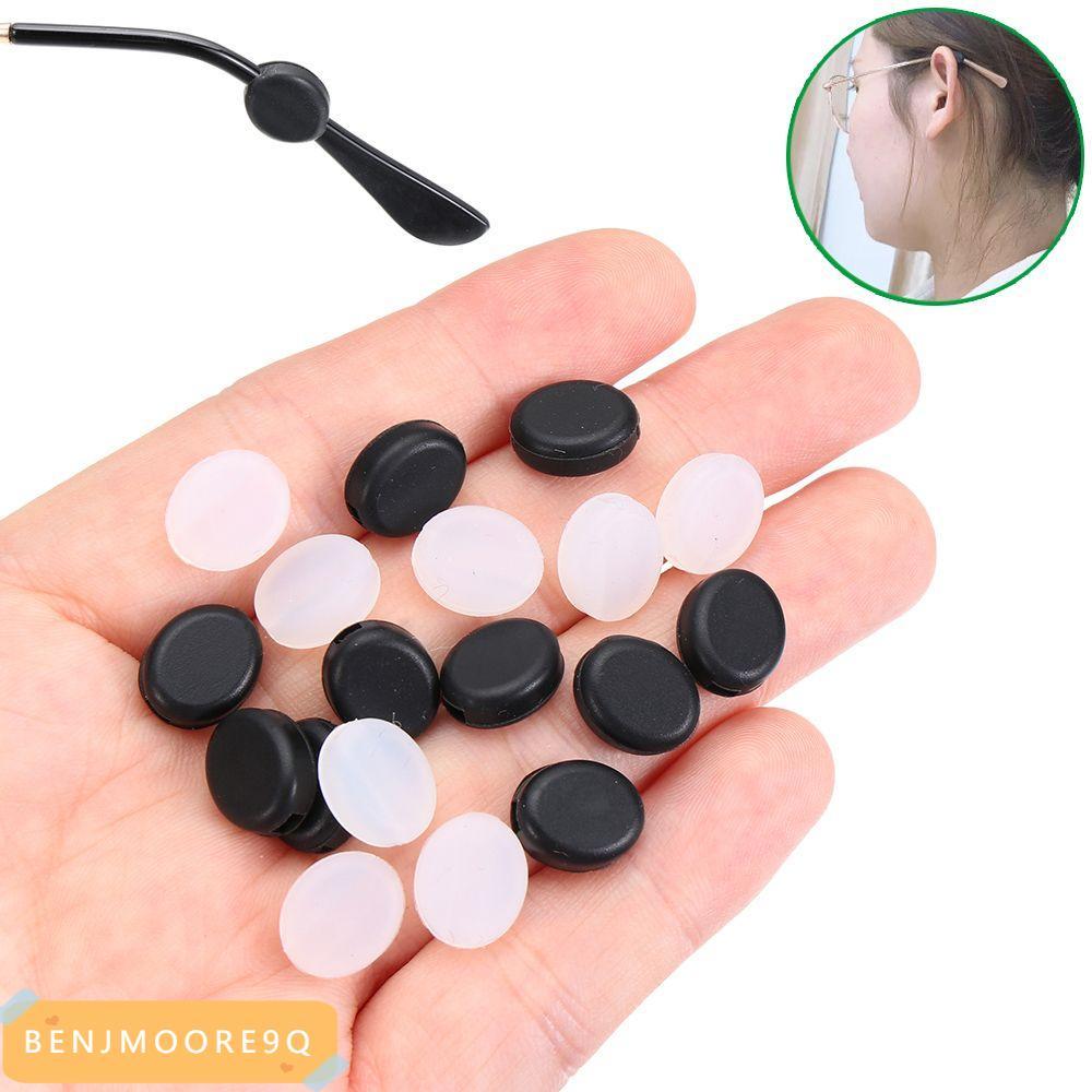 BENJMOORE9Q 5 คู่ Sports Temple Tips Circle Soft Silicone Anti Slip Fixed Leg Grip