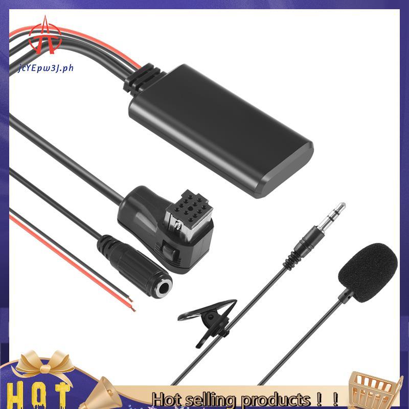jcyepw3j Car Bluetooth 5.0 Aux สายไมโครโฟนแฮนด์ฟรีโทรศัพท์มือถืออะแดปเตอร์โทรฟรีสําหรับวิทยุ IP-BUS 