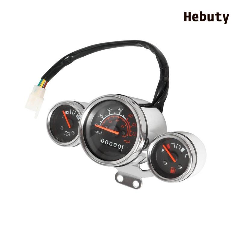 [Larelance] ชุดเครื่องมือมอเตอร์ไซค์ Chrome-Fished Motorcycle Gauge Cluster มัลติฟังก์ชั่นอ่านง่ายสํ