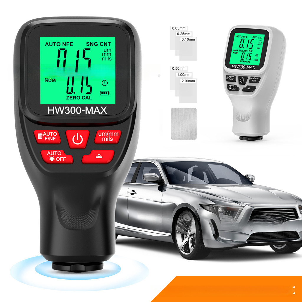 HW300-MAX เครื่องวัดความหนาของสารเคลือบ เครื่องตรวจจับฟิล์มสีกันลื่น การวัดความหนาของสารเคลือบสีในอุ