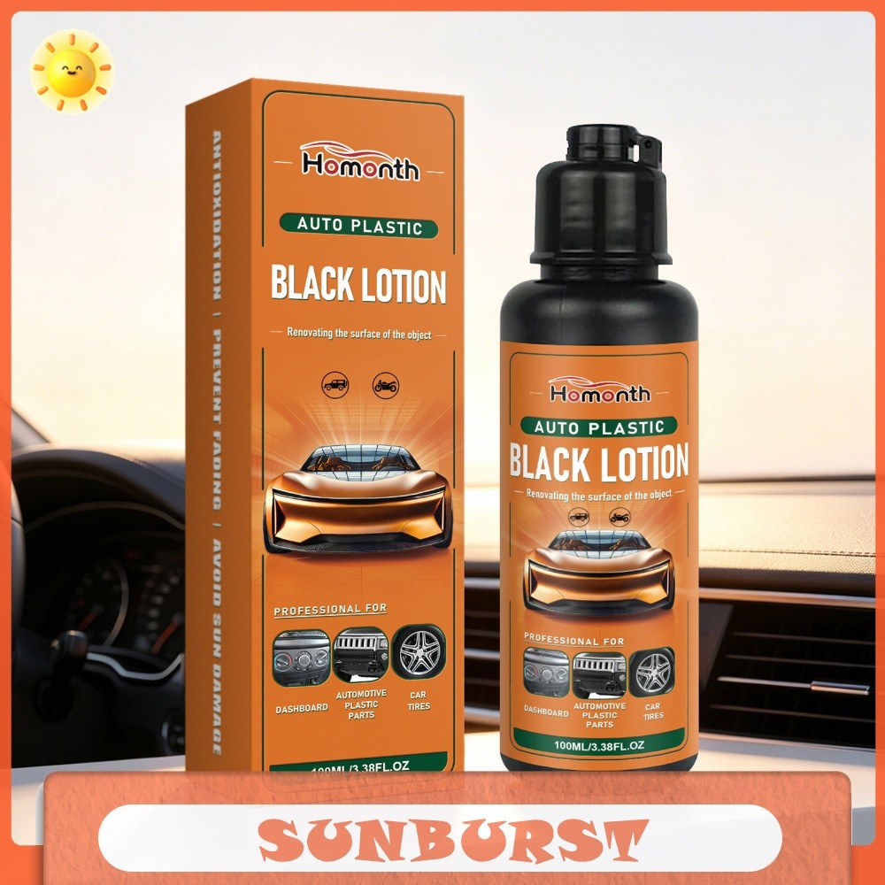 100ML ทําความสะอาดรถยนต์ที่มีประสิทธิภาพและอเนกประสงค์พลาสติก Care Auto พลาสติกโลชั่นสีดําปลอดภัย Au