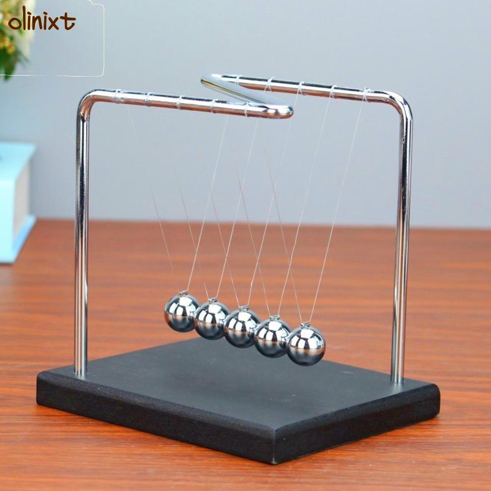 OLINIXT Balance Pendulum Ball, การออกแบบรูปตัว N สแตนเลสเดสก์ท็อป Balancing Balls, Energy Conservati