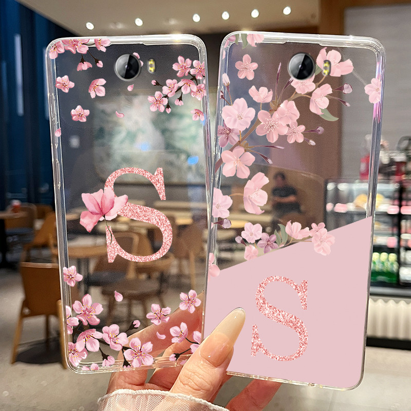 เคสโทรศัพท์สําหรับ Huawei Y5ii CUN-U29 LYO-L21 กรณี Pretty Flower Letter โปร่งใส Soft TPU ซิลิโคนสํา