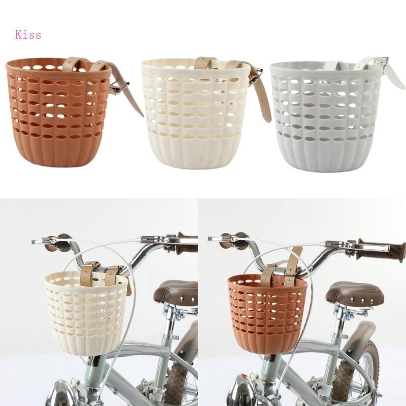 Kiss Kids Bikes Basket with Fastens Strap Front Bikes Handlebars ตะกร้ากันน้ํา