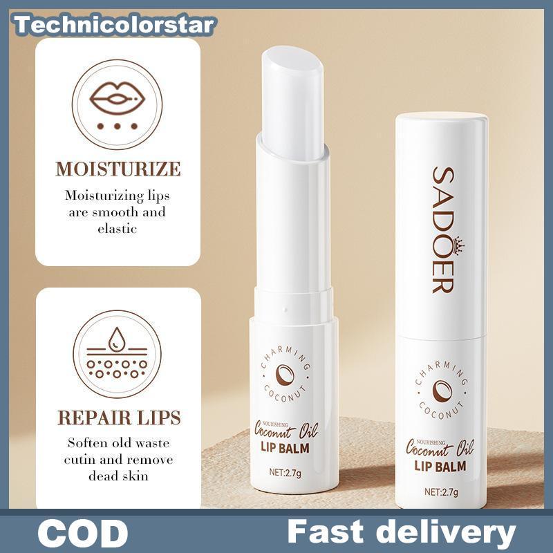 Trsr SADOER 2.7g Coconut Lip Balm - บํารุงและความชุ่มชื้นยาวนานสําหรับผู้ชายและผู้หญิง - Daily Care Lip Balm Jelly