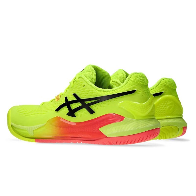 Unisex ASICS GEL RESOLUTION 9 Gael Monfils อาชีพรองเท้าเทนนิสสําหรับผู้ชายผู้หญิงที่มีหนามดูดซับแรงก