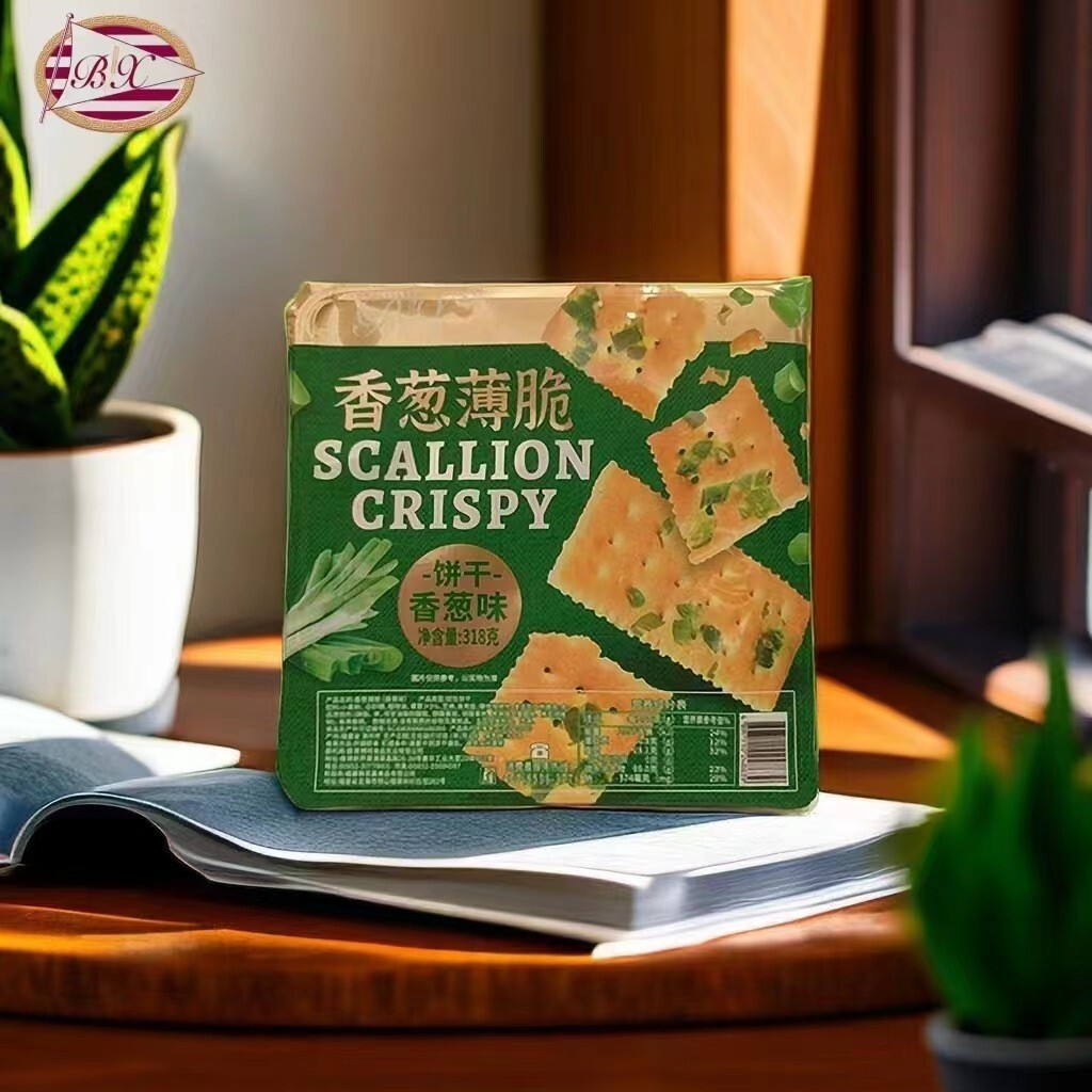 DumBoxiang Chive บิสกิตกรอบ 318g กล่องของขวัญชายามบ่าย Casual Snacks0324 新款博香葱 休闲 318g กล่อง装 礼下茶食03
