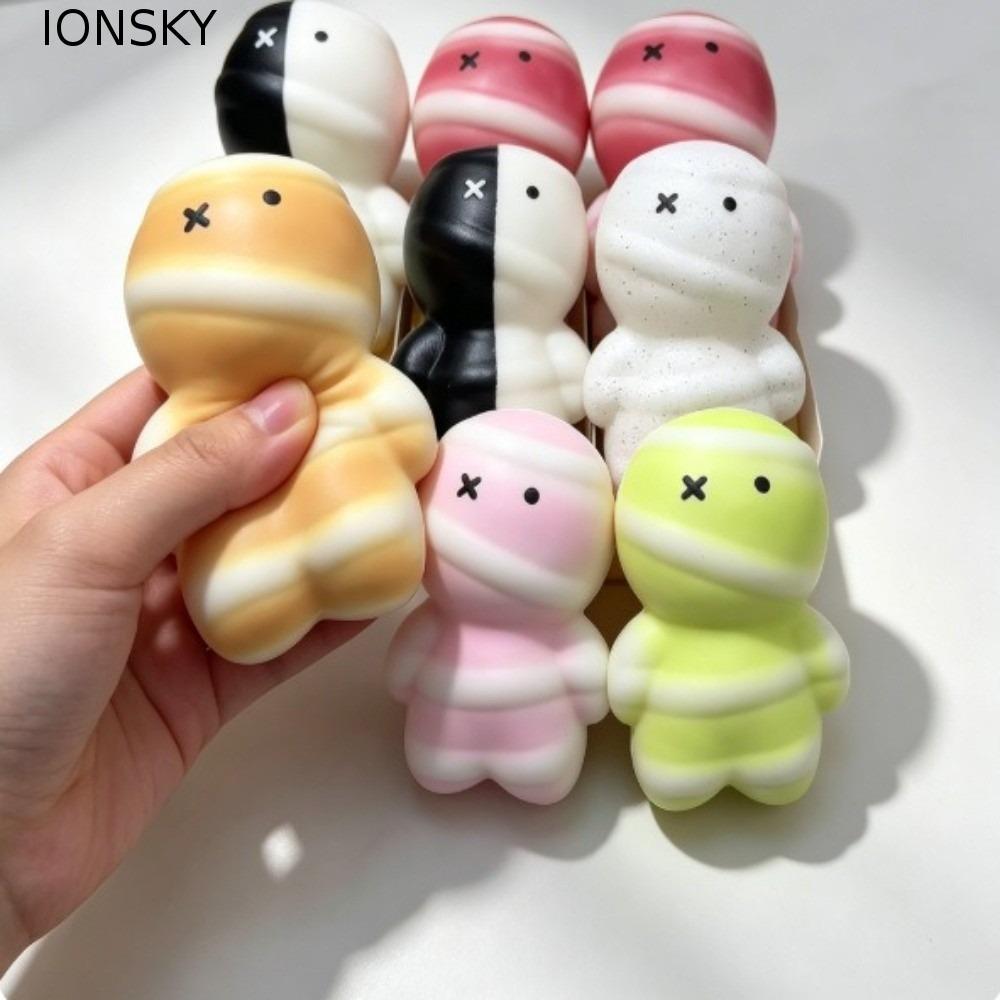 IONSKY Mummy Squishy Toy, Moist Pressable Mummy Squeezable Toy, Fidget Toy Soft Funny Mummy Slow Reb