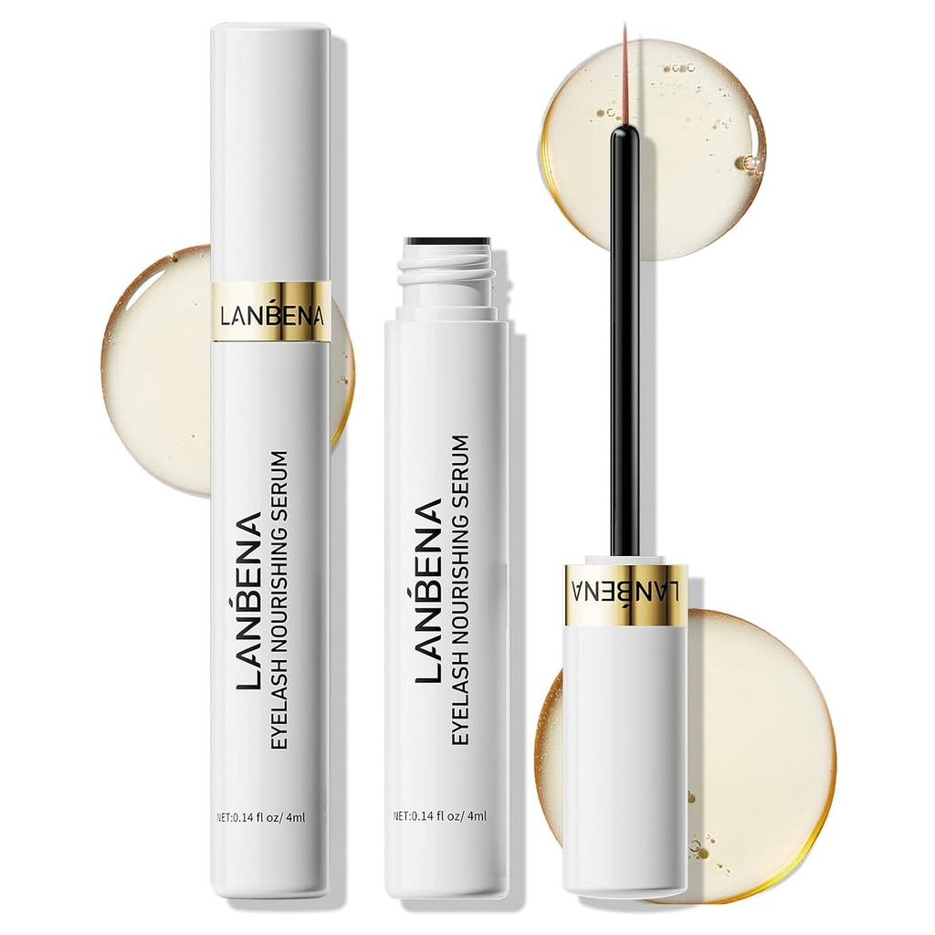 LANBENA Lash Serum, Rapid Eyelash Growth Serum, Lash Serum เพื่อความหนาการเจริญเติบโตของขนตา, แข็งแก