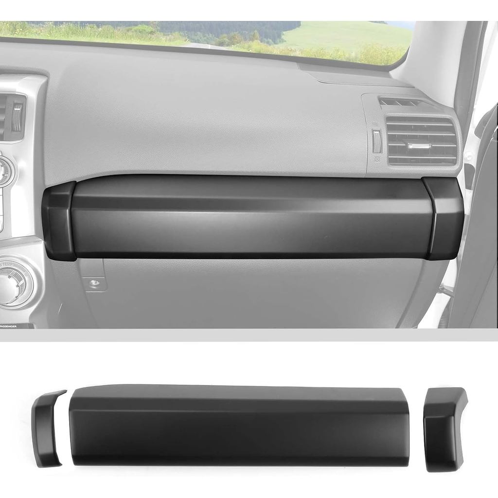 Voodonala สําหรับ 4Runner Dashboard Trim อุปกรณ์ตกแต่งภายใน, ABS Matt สีดําผู้โดยสารด้านข้าง Dash ตก