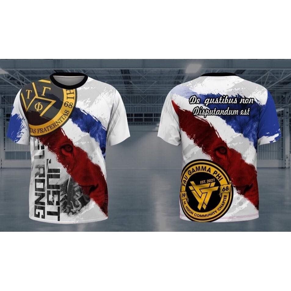 Fraat triskelion 2026 เสื้อ-tau gam phi sublimated แขนสั้น 3d t เสื้อ brotherhood ไซส์ xxs-6xl no.v8