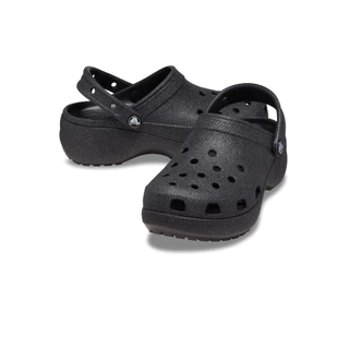 CROCS รองเท้าลำลองผู้หญิง CLASSIC PLATFORM GLITTER CLOG รุ่น 207241001 - BLACK