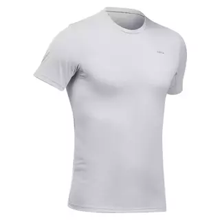 Decathlon Men'S Hiking Synthetic Short-Sleeved T-Shirt Mh100 เสื้อเดินป่าผู้ชาย รุ่น Mh100 - Light Grey
