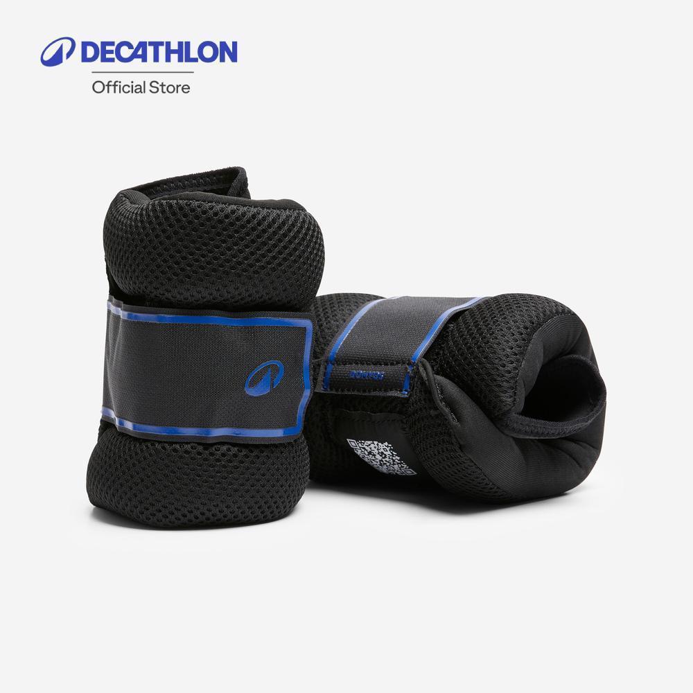 Decathlon Fitness 2 X 1 Kg Wrist And Ankle Weights สนับสำหรับออกกำลังข้อมือและข้อเท้า ขนาด 1 กิโลกรัม 2 อัน - Black
