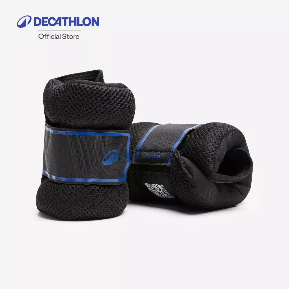 Decathlon Fitness 2 X 1 Kg Wrist And Ankle Weights สนับสำหรับออกกำลังข้อมือและข้อเท้า ขนาด 1 กิโลกรัม 2 อัน - Black