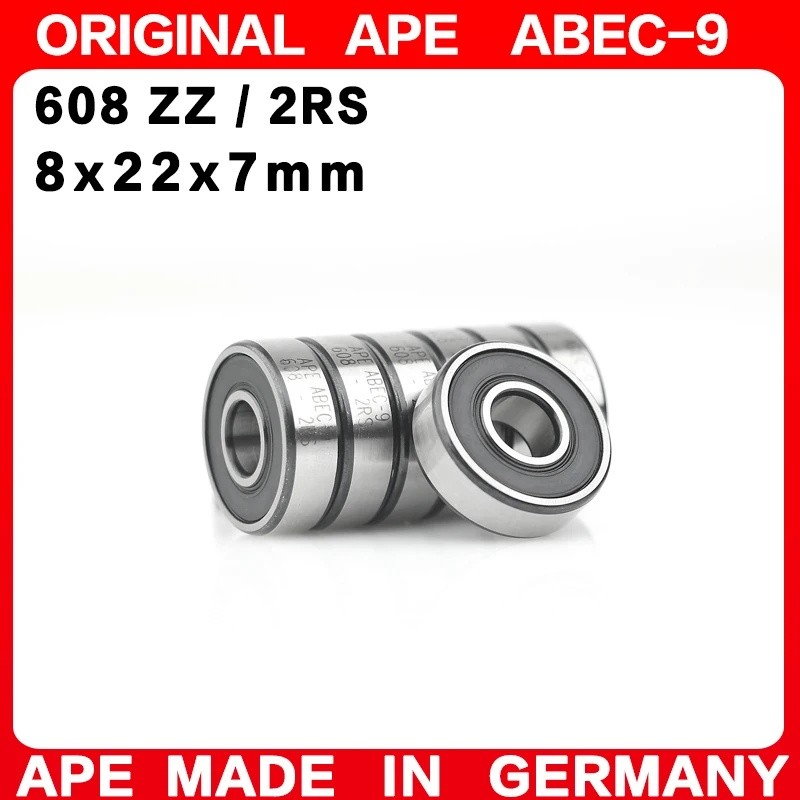 10-100PCS เยอรมนี ABEC-9 แบริ่ง 608-2RS 608ZZ 8x22x7 608RS 608 ZZ 2RS Z RS LB LU - 2Z Miniature Prec