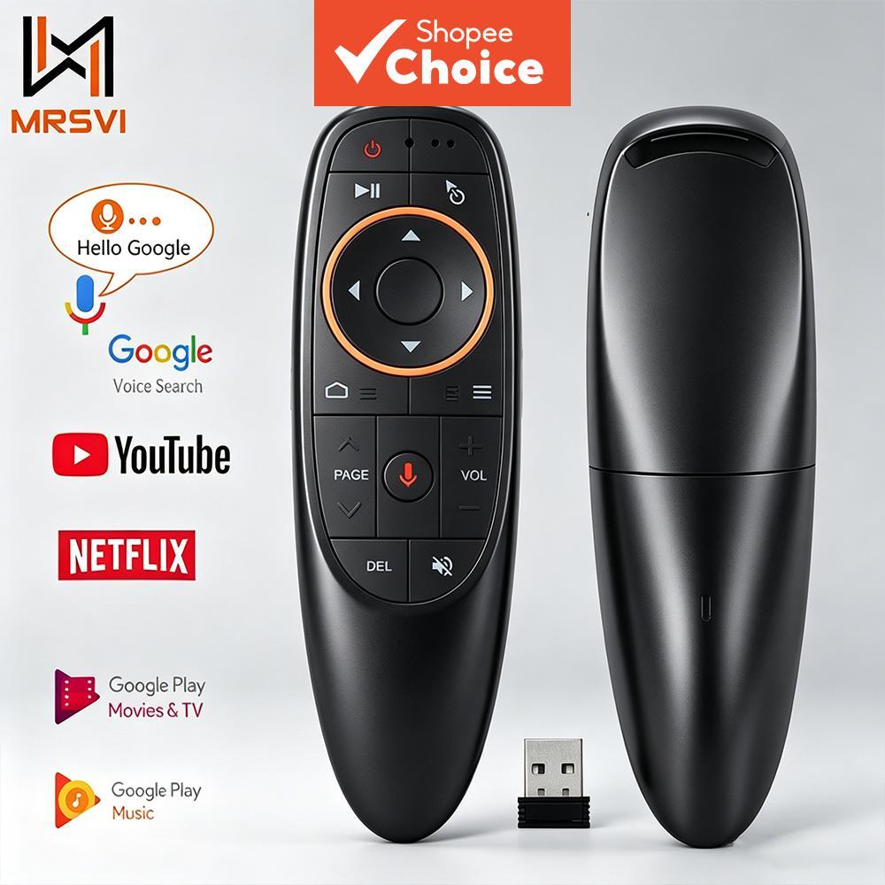 รีโมทเมาส์อากาศเสียง MRSVI G10S 2.4G ไร้สาย ไจโรสโคป IR การเรียนรู้สําหรับ H96 MAX X88 PRO HK1 Q5 PC